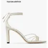 JC Jimmynessità Choo Antia Summer Brands Nappa Designer Sandali in pelle Shoe Donne Regolabile caviglia Cravatta High Teli Abito da sposa da sposa Gladiator Sanda Sanda