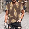 Männer T Shirts 2024 Mode Sommer 3D Feder männer/frauen Hemd Druck Kurzarm Rundhals Tops