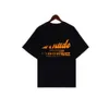 Rhude Designer Tシャツ最高品質のメンズTシャツ夏のコレクションオレンジレター印刷シンプルでエレガントなTシャツルーズメンズとレディース半袖