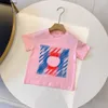 New Kids T Shirts Square Pattern Printing Summer Boys Top Size 90-150 CM Designer Baby Clothes Girl Short Sleeve Cotton Child Tees 24Feb20