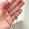 Necklaces 4555cm 2mm 925 Sterling Silver Rope Chain Necklace Women Girl Boy Italy Mens Jewelry Kolye Collares Sieraden Colier