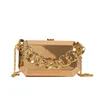 Gold Silver Metal Box Bag For Women Dinner Bags Designer Högkvalitativ axel Lyx Party Pures PVC Crossbody 240219