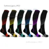 V-striped Knee-high Compression Men Women Sports Cotton Socks Fit Athletic Running Nurses Flight Travel Recovery Stockings Underwear