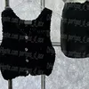 Kurzes Damen-Singlet-Tanktop, ärmelloses Tanktop mit Knöpfen, Luxus-Designer-Oberteile aus Handtuchmaterial