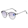 Lunettes de soleil mode ultralégères lunettes bifocales unisexe tendance anti-lumière bleue lecture hommes femmes vintage rond près de la presbytie lointaine