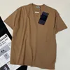 T-shirt da donna di design Applique Triangolo Logo Moda Semplice Y2k Camicie Estate Manica corta in cotone sciolto da uomo e da donna