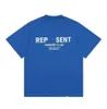 2024 Verano Nuevos Hombres Mujeres Diseñadores Reprreesent Camiseta Suelta Popular en el Reino Unido Marcas de moda Tops de algodón Camisa Impresión gráfica Camisetas Ropa Camisetas 1131ess