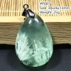 Wisiorki oryginalne naturalne fluoryt kwarcowy wisiorek dla kobiet lady mężczyzn prezent zielony kryształowe srebrne koraliki energetyczne biżuteria aaaaa