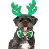 犬のアパレル30pcsクリスマスボウタイスパンコールエラスティックバンド小型中央ペット蝶ネクタイカラー用犬のペットアクセサリーのため