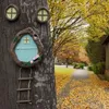 Garden Decorations Tree Hanging Decoration Realistic Fairy House Figurine For Window Door Waterproof Outdoor Ornament Cute