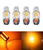 4x 1156 BAU15S PY21W LED CAR BULBS AMBER黄色33SMD 5730 5630高出力LEDターンシグナルライト駐車電球CarStyling5438881