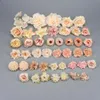 Dekorativa blommor 44x Champagne Artificial Silk Flower Combo Set Fake Head For Diy Party Baby Shower Wedding Decor