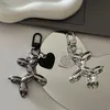 Luxury Silver Balloon Dog Keychain Pendant Electropated Personlig påse Pendant School Bag Pendant Puppy