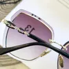 Óculos de sol moda sem aro quadrado para mulheres 2024 marca designer óculos de sol vintage tons feminino rosa óculos gafas de sol