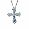 Halsketten 2021 Handgemachte Labor Diamant Kreuz Anhänger 925 Sterling Silber Party Hochzeit Anhänger Halskette Für Frauen männer moissanite Schmuck