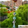 Chandelier Crystal 12Pcs/Lot Sier Spiral Hooks For Suncather Metal Parts Diy Glass Pendant Accessories Connecting And Hanging Drop De Dhsic