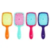 Hair comb exfoliated and tangled hair comb hollow massage comb wet curl hair brush hair comb salon hairstyle tools 230208