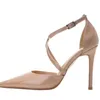 Dress Shoes High Heels Wedding Party Femininity Slim Pointed Sexy Nude Plus Size Small Fragrant Wind Autumn And Winter