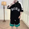 Summer Youth Shorts Shorts Sports Set Boys Polo Shirt T-Shirt Junior High School Student Przystojna sukienka Big Boy