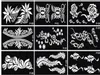 10 pcs lot Mehndi Indian Henna Tattoo Stencil reuseable Tatoo Template Professional Tattoos For hand Painting bride309Z8069966