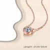 Chains Necklace S925 Silver Plated Rose Gold Set With Moissanite Bubble Pendant Chain Jewellery