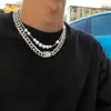 Hiphop kubansk halsband mångsidig tjock diamantkedja trendsättare metallkedja män ins net Popular street rap