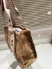 Borse firmate kaki Borse di lusso Donna PM Tote Borsa shopping tela Lino moda Grande capacità Casual Beach Travel Companion Borsa a tracolla WYG