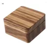 أكواب المجوهرات X5QE Country Walnut Round Cufflink Storage Box Design