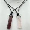 Pierre précieuse naturelle Quartz cristal tranche pendentifs Reiki Chakra Lapis améthystes bijoux à bricoler soi-même faisant tissé à la main femmes collier