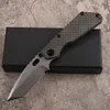 Ny high end st sng folding kniv D2 Stone Wash Tanto Point Blade CNC TC4 Titaniumlegering Handle Ball Bearing Washer EDC Pocket Knives