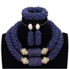 4UJewelry African Bold Design Jewelry Set Traditional Nigerian Weddings Crystal Beaded Necklace Set