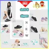 Designer Casual Platform Hoge taille PVC-slippers met dikke zolen man Vrouw Lichtgewicht Mode Franse stijl Leren rubberen sandalen Platte zomerstrandslipper