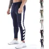 Erkekler Pantolon Mens Pamuk Gym Track Swearpants Stripe Joggers Sıradan Eğitim Egzersiz Fermuar Dip Fitness Erkek Koşu Spor Pantolon