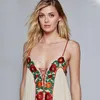 Casual jurken KHALEE YOSE bloemenborduurwerk Boho maxi zomerstrandjurk off-shoulder katoen hippie zigeuner vintage sexy vakantie