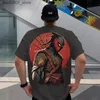 Herren-T-Shirts 2024 T-Shirts für Männer, 3D-japanischer Samurai-Druck, männliche Kleidung, Straße, Harajuku, Tops, täglich, lässig, kurzärmelig, übergroße T-Shirts Q240220