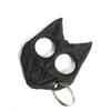 Cabeça de plástico preto chaveiro mão gato mini tigre fivela de dois dedos 8386
