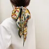 Sjaals Bloemen DIY Print Kleine sjaal Dames Handvattassen Smalle lange polslint Mode Haarband Wraps Hoofdband
