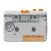 Lecteur de cassettes portable Lecteur de cassettes USB Enregistreur de cassettes vers MP3 / CD Convertisseur via USB Compatible avec les ordinateurs portables et les ordinateurs personnels