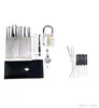 12pcs Leather Lock Pick Case Stainless Handles w Bag Transparent padlock Small Broken Key Extractor Tools8324851