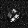 Couple Rings His Her Matching Set Black Polishing Titanium Steel Wedding Band Smooth Finish Anniversary Gift3162283 Drop Delivery Je Otry7