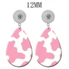 Boucles d'oreilles pendantes maman filles léopard 12mm 18mm bouton pression goutte acrylique boucle d'oreille bijoux à bricoler soi-même V2150