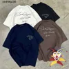 Mens T-shirts Cole Buxton T-shirt Män kvinnor Brown Royal Blue Scrawled slogan tryck CB Casual Short Sleeve Top Tees T230707