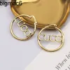 Винтажные дизайнерские серьги-кольца для женщин и девочек, роскошные золотые геометрические серьги с большим кругом gVcciI, серьги-гвоздики, подарок на день Святого Валентина, различные идеальные
