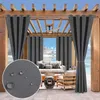 Curtain Waterproof And Windproof Outdoor Curtains Top Grommets For Gardens Balconies Blackout Drapes