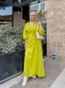 Ubranie etniczne Ramadan Muzułmańskie Abayas dla kobiet Eid Dress V SCIC Cardigan Belt Kaftan Arab Islam Solid Casual Długi szatę Maroko Jalabiya