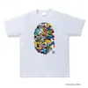 23 Bape Summer Designer Hommes T-shirts T-shirts Côté Double Face Camouflage Requin T-shirts Vêtements Graphique Coloré Cajou Foudre Lumineux Coton Ape Chemises 8087