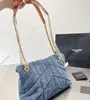 2024 designer Borsa a tracolla a catena Borsa a tracolla Borse Denim Tela Moda Oro Argento Hardware Lettera Hasp Borse a tracolla