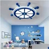 Ceiling Lights Bedroom Lamp Kids Living Room Decor Ship Rudder Shape Chandelier Hallway Corridor Indoor Decoration Lighting Lustre D Dh1Z5