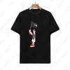 maglietta firmata da uomo estiva palma-angelo maglietta T-shirt grafica di lusso USA High Street T-shirt da uomo manica corta girocollo moda casual