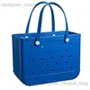 Beach Bags Storage Bags Waterproof Bogg Beach Bag Solid Punched Organizer Basket Summer Water Park Handbags Large Womens Stock Gifts GC2090 T240220